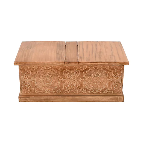 Contrive Mango Wood Coffee Table/Blanket Box 5 Contrive Mango Wood Coffee Table/Blanket Box - Image 3