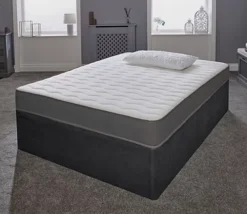 Cooltouch Essentials Wave 18cm Deep Grey Border Quilted Hybrid Spring Mattress Double -Furniture Store cooltouch essentials wave 18cm deep grey border quilted hybrid spring mattress double5060623837891 03c MP