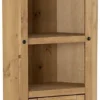 Corona Corner 1 Door 2 Shelf Display Unit In Distressed Waxed Pine -Furniture Store corona corner 1 door 2 shelf display unit in distressed waxed pine5056065608724 01c MP