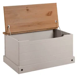 Corona Grey Solid Pine Ottoman Single Bedding Box Toy Chest Blanket -Furniture Store corona grey solid pine ottoman single bedding box toy chest blanket5060745810123 03c MP