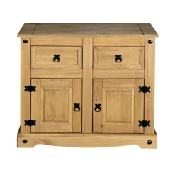 Corona Sideboard 2 Door 2 Drawer Mexican Solid Pine Wood -Furniture Store corona sideboard 2 door 2 drawer mexican solid pine wood5060745810369 02c MP
