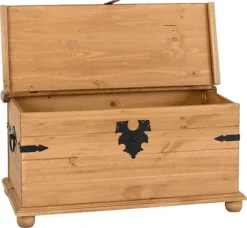 Corona Storage Ottoman Toybox Chest In Distressed Waxed Pine Finish -Furniture Store corona storage ottoman toybox chest in distressed waxed pine finish5056065600858 04c MP