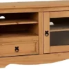Corona TV Entertainment Unit In Distressed Waxed Pine Finish