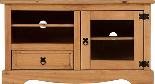 Corona TV Entertainment Unit In Distressed Waxed Pine Finish 5 Corona TV Entertainment Unit In Distressed Waxed Pine Finish - Image 3