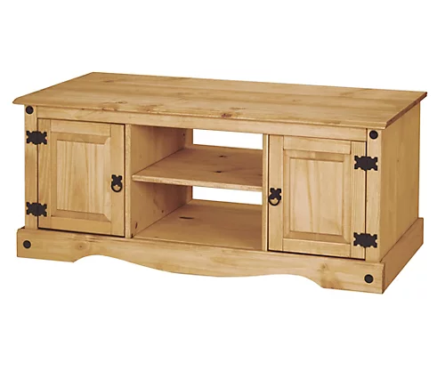 Corona TV Stand 2 Door Flat Screen Television Unit Mexican Solid Pine 6 Corona TV Stand 2 Door Flat Screen Television Unit Mexican Solid Pine - Image 4