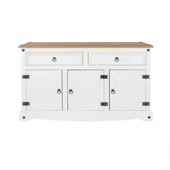 Corona White Wax Medium Sideboard, Antique Wax Top -Furniture Store corona white wax medium sideboard antique wax top5017839926086 02c MP