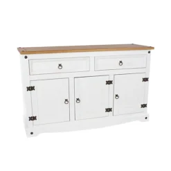 Corona White Wax Medium Sideboard, Antique Wax Top -Furniture Store corona white wax medium sideboard antique wax top5017839926086 03c MP