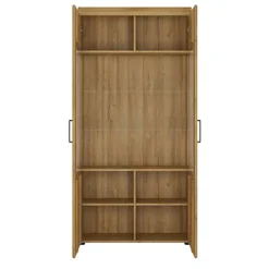 Cortina Tall Wide 2 Door Glazed Display Cabinet In Grandson Oak -Furniture Store cortina tall wide 2 door glazed display cabinet in grandson oak5900355056996 03c MP