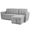 Costway Modern 3-in-1 Convertible Sleeper Sofa L-Shaped Couch Bed W/ Chaise Lounge -Furniture Store costway modern 3 in 1 convertible sleeper sofa l shaped couch bed w chaise lounge6085650791670 01c MP