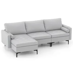Costway Modular Sectional Sofa Couch Extra Large L-Shaped Sofa W/ 2 USB Ports