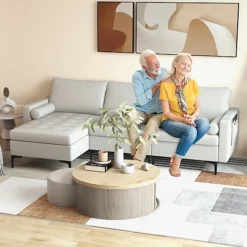 Costway Modular Sectional Sofa Couch Extra Large L-Shaped Sofa W/ 2 USB Ports -Furniture Store costway modular sectional sofa couch extra large l shaped sofa w 2 usb ports6085650605618 03c MP