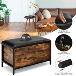 Costway Shoe Changing Bench Entryway & Bed End Storage Bench -Furniture Store costway shoe changing bench entryway bed end storage bench6085648799046 03c MP