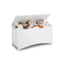 Costway Wooden 2-in-1 Kid's Flip- Top Toy Storage Chest