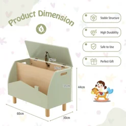 Costway Wooden Toy Box Kids Toy Storage Organizer Chest Flip-top Lid Bookcase Display -Furniture Store costway wooden toy box kids toy storage organizer chest flip top lid bookcase display6085650772006 03c MP