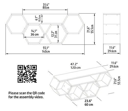 Decorotika Honey TV Stand TV Unit For TVs Up To 55 Inch 6 Decorotika Honey TV Stand TV Unit For TVs Up To 55 Inch - Image 4
