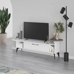 Decortie Ada Modern TV Stand Multimedia Centre TV Unit White Mocha Grey With Storage Cabinet 188cm -Furniture Store decortie ada modern tv stand multimedia centre tv unit white mocha grey with storage cabinet 188cm8680812121470 04c MP