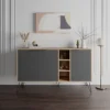 Decortie Clara Console Sideboard Display Unit Oak Anthracite Grey -Furniture Store decortie clara console sideboard display unit oak anthracite grey8680812109997 01c MP