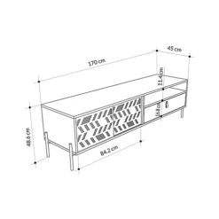 Decortie Dionysos Modern TV Stand Multimedia Centre TV Unit Retro Grey With Storage Cabinet 170cm -Furniture Store decortie dionysos modern tv stand multimedia centre tv unit retro grey with storage cabinet 170cm8680812121883 03c MP