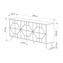 Decortie Dune Console Sideboard Display Unit 183 White 8 Decortie Dune Console Sideboard Display Unit 183 White -Furniture Store decortie dune console sideboard display unit 183 white8680812106521 03c MP