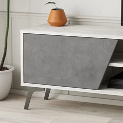 Decortie Fiona Modern TV Stand Multimedia Centre TV Unit Ancient White Retro Grey With Storage Cabinet 180cm -Furniture Store decortie fiona modern tv stand multimedia centre tv unit ancient white retro grey with storage cabinet 180cm8680812108303 04c MP