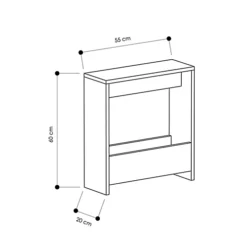 Decortie Simpi Modern Side End Table Dark Coffee Multipurpose With Creativeness H 60cm 2 Tier -Furniture Store decortie simpi modern side end table dark coffee multipurpose with creativeness h 60cm 2 tier8680812109294 03c MP