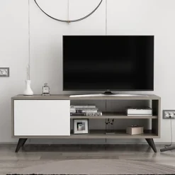 Decortie Venga Tv Unit Dark Coffee - White
