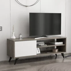 Decortie Venga Tv Unit Dark Coffee - White -Furniture Store decortie venga tv unit dark coffee white8680812110603 04c MP