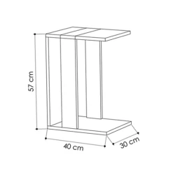 Decortie Zetti Modern C Shape Table Oak White Multipurpose H 57cm -Furniture Store decortie zetti modern c shape table oak white multipurpose h 57cm8680812184857 03c MP