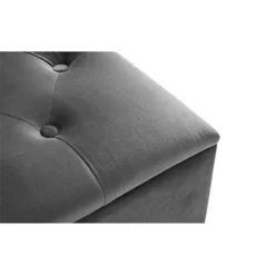 Deluxe Velvet Charcoal Blanket Box -Furniture Store deluxe velvet charcoal blanket box0650728029243 04c MP