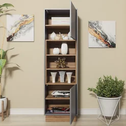 Display Cabinet Sideboard Cabinet Cupboard TV Stand Living Room Oak & Grey -Furniture Store display cabinet sideboard cabinet cupboard tv stand living room oak grey5060970908978 04c MP