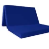 Double Folding Z Bed, Tri - Folding Futon Mattress, Travel Camping Bed With Protective Travel Cover, Blue -Furniture Store double folding z bed tri folding futon mattress travel camping bed with protective travel cover blue5055620364938 01c MP