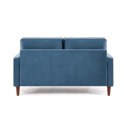 Edward Velvet Sofa 2 Seater Luxury Velvet Sofa Couch Settee Bolster Cushions, Blue -Furniture Store edward velvet sofa 2 seater luxury velvet sofa couch settee bolster cushions blue5056546207217 03c MP
