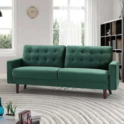 Emerson 3 Seat Velvet Sofa - Green 5 Emerson 3 Seat Velvet Sofa - Green -Furniture Store emerson 3 seat velvet sofa green5060980880158 02c MP