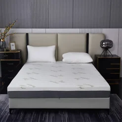 Ezysleep 18cm Bamboo Foam Mattress, Firm Comfort, Silent, Cleanable Cover, No Springs, Small Double 4FT, 122 X 200cm -Furniture Store ezysleep 18cm bamboo foam mattress firm comfort silent cleanable cover no springs small double 4ft 122 x 200cm0744603915674 02c MP