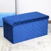 Foldable Velvet Lattice Trellis Storage Box Ottoman Cube 76cmX38cm For Bedroom, Living Room, Hallway - Navy 2 Foldable Velvet Lattice Trellis Storage Box Ottoman Cube 76cmX38cm For Bedroom, Living Room, Hallway - Navy -Furniture Store foldable velvet lattice trellis storage box ottoman cube 76cmx38cm for bedroom living room hallway navy5060905540471 01c MP
