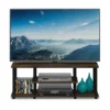 Furinno Turn-N-Tube No Tools 3D 3-Tier Entertainment TV Stands, Columbia Walnut/Black -Furniture Store furinno turn n tube no tools 3d 3 tier entertainment tv stands columbia walnut black0816718027075 01c MP