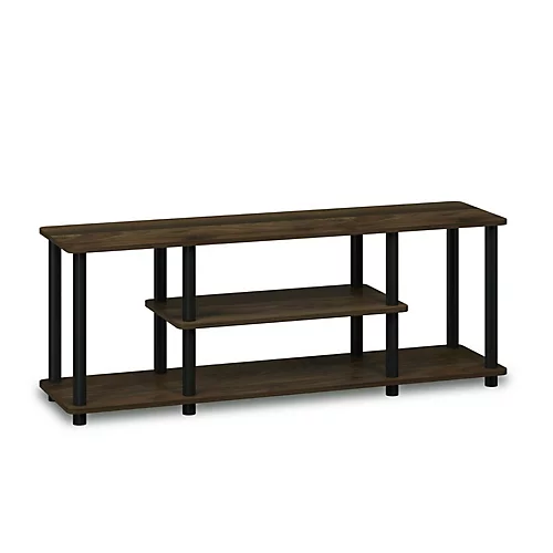 Furinno Turn-N-Tube No Tools 3D 3-Tier Entertainment TV Stands, Columbia Walnut/Black 5 Furinno Turn-N-Tube No Tools 3D 3-Tier Entertainment TV Stands, Columbia Walnut/Black - Image 3