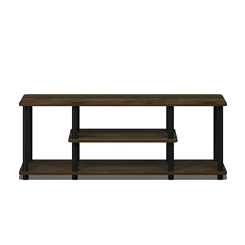 Furinno Turn-N-Tube No Tools 3D 3-Tier Entertainment TV Stands, Columbia Walnut/Black 6 Furinno Turn-N-Tube No Tools 3D 3-Tier Entertainment TV Stands, Columbia Walnut/Black - Image 4