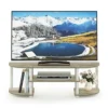 Furinno Turn-S-Tube Wide TV Entertainment Center, Sonoma Oak/White -Furniture Store furinno turn s tube wide tv entertainment center sonoma oak white0810006770360 01c MP