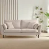 Furniturebox Ida Cream Multitone 3 Seater Upholstered Linen Sofa With Scatter Cushions And Birch Wood Frame -Furniture Store furniturebox ida cream multitone 3 seater upholstered linen sofa with scatter cushions and birch wood frame5056542691799 01c MP
