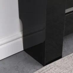 FurnitureHMD Modern Radiator Cover High Gloss Black Decorative Cabinet For Living Room, Bedroom,Horizontal Slats,Extra Large -Furniture Store furniturehmd modern radiator cover high gloss black decorative cabinet for living room bedroom horizontal slats extra large8414796088968 04c MP