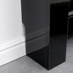 FurnitureHMD Modern Radiator Cover High Gloss Black Decorative Cabinet For Living Room, Bedroom,Horizontal Slats,Small -Furniture Store furniturehmd modern radiator cover high gloss black decorative cabinet for living room bedroom horizontal slats small8414796088937 04c MP