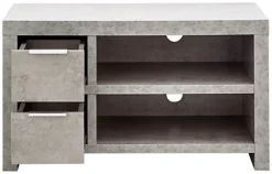 GFW Bloc 2 Drawer TV Unit Concrete -Furniture Store gfw bloc 2 drawer tv unit concrete5060713891406 04c MP