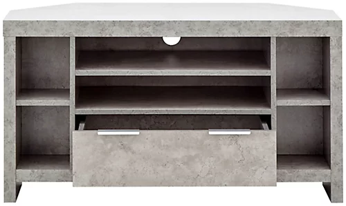 GFW Bloc Corner TV Unit Concrete 6 GFW Bloc Corner TV Unit Concrete - Image 4