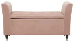 GFW Genoa Upholstered Window Seat Blush Pink -Furniture Store gfw genoa upholstered window seat blush pink5060713891260 03c MP