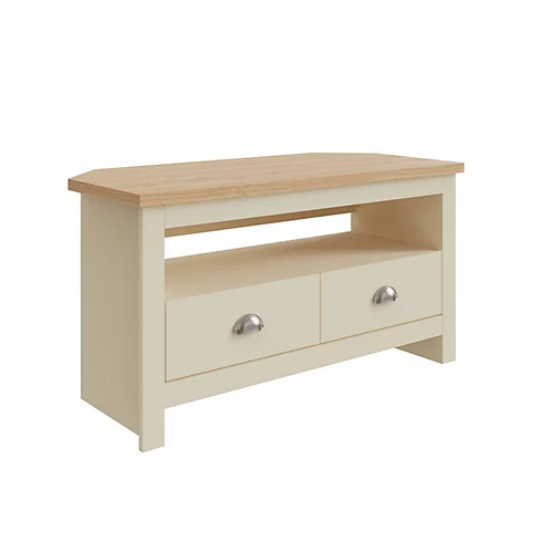 GFW Lancaster Corner TV Unit Cream 4 GFW Lancaster Corner TV Unit Cream - Image 2