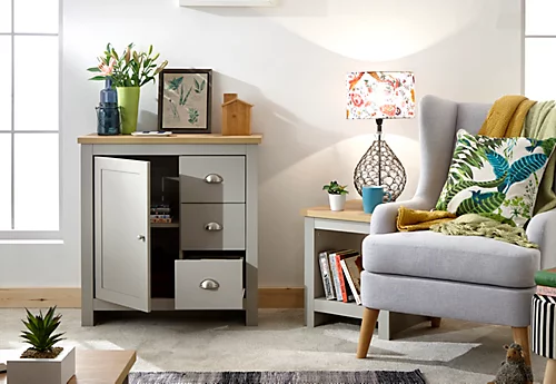 GFW Lancaster Multi Unit Cabinet Grey 2 GFW Lancaster Multi Unit Cabinet Grey