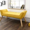 GFW Milan Upholstered Window Seat Mustard -Furniture Store gfw milan upholstered window seat mustard5060516217410 01c MP