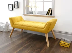 GFW Milan Upholstered Window Seat Mustard