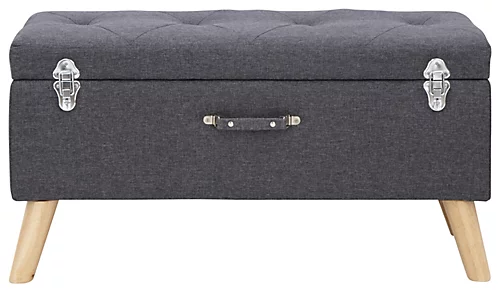GFW Minstrel Ottoman Storage Bench Large Charcoal Grey 5 GFW Minstrel Ottoman Storage Bench Large Charcoal Grey - Image 3